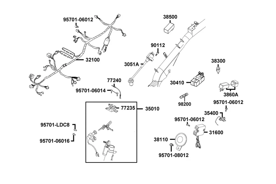 F19 Wire Harness parts diagram