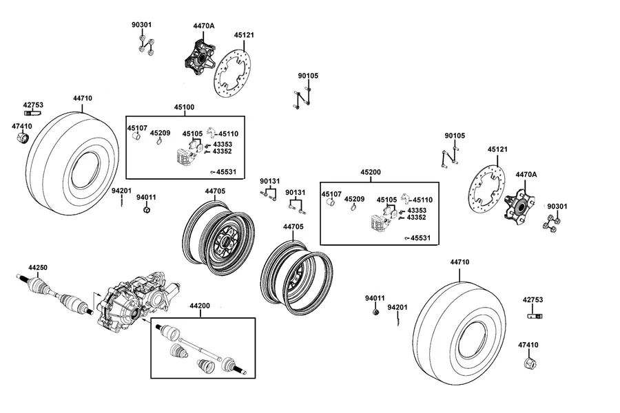 F07 Front Wheel parts diagram