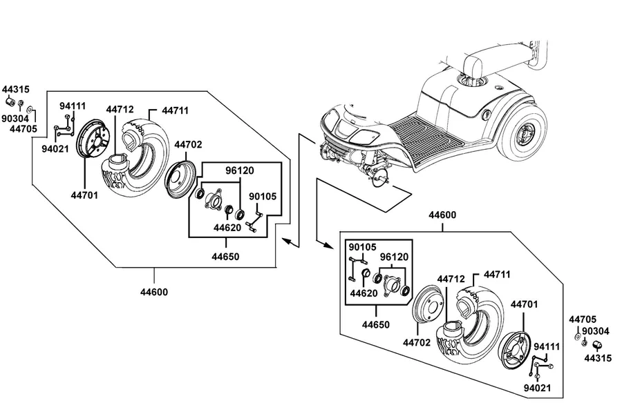 F05 Front Wheel parts diagram