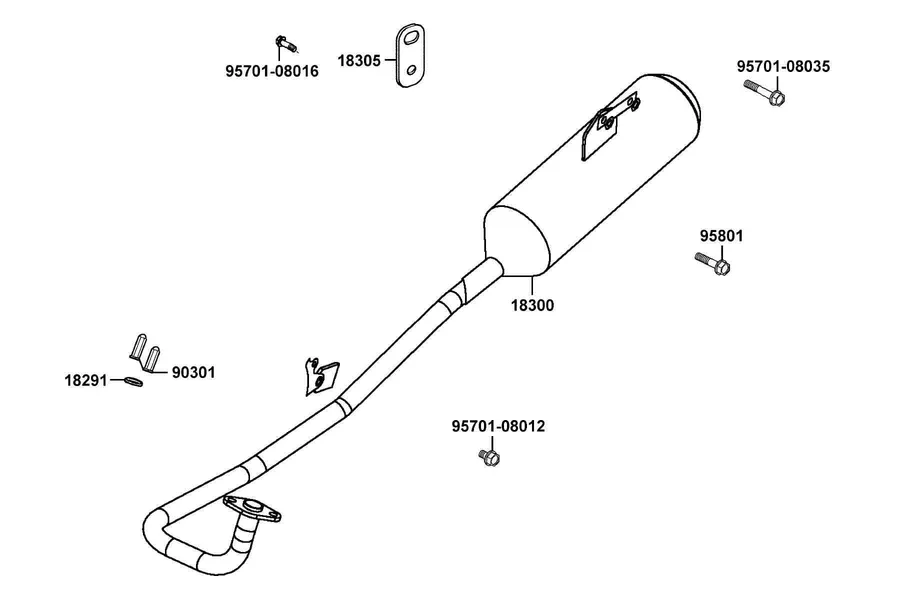 F13 Exhaust Muffler parts diagram