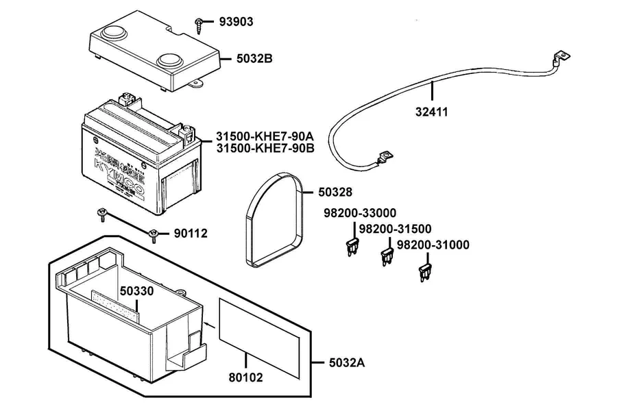 F11 Battery parts diagram