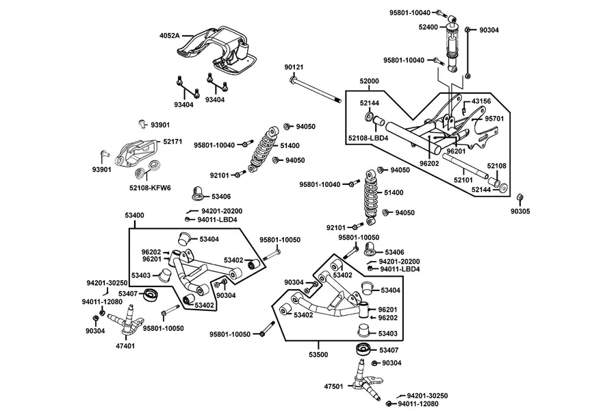 F14 Rear Cushion parts diagram