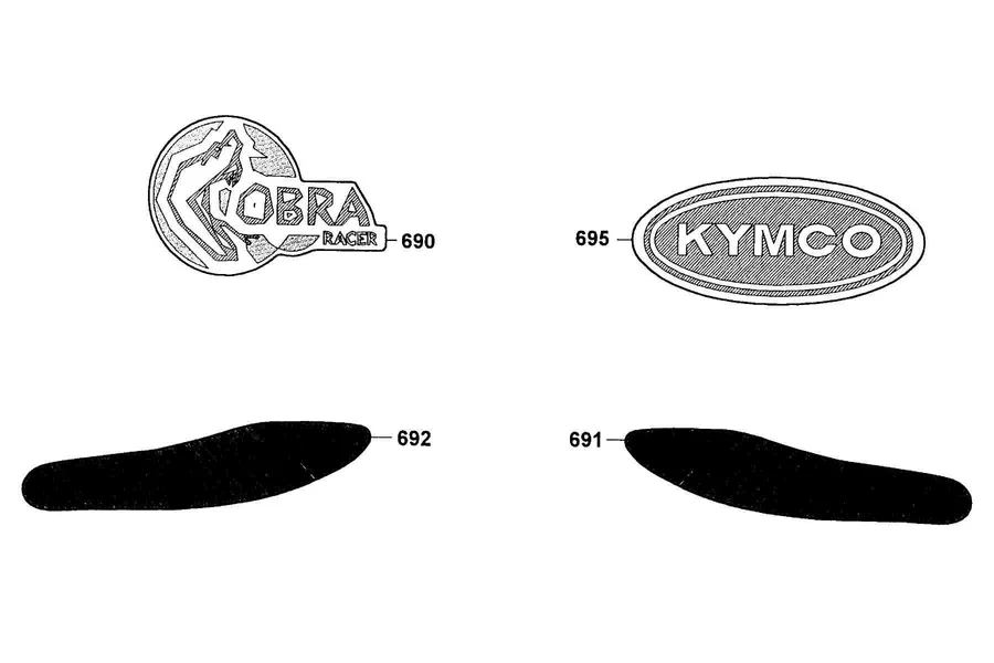 F24 Emblem and Stripe parts diagram