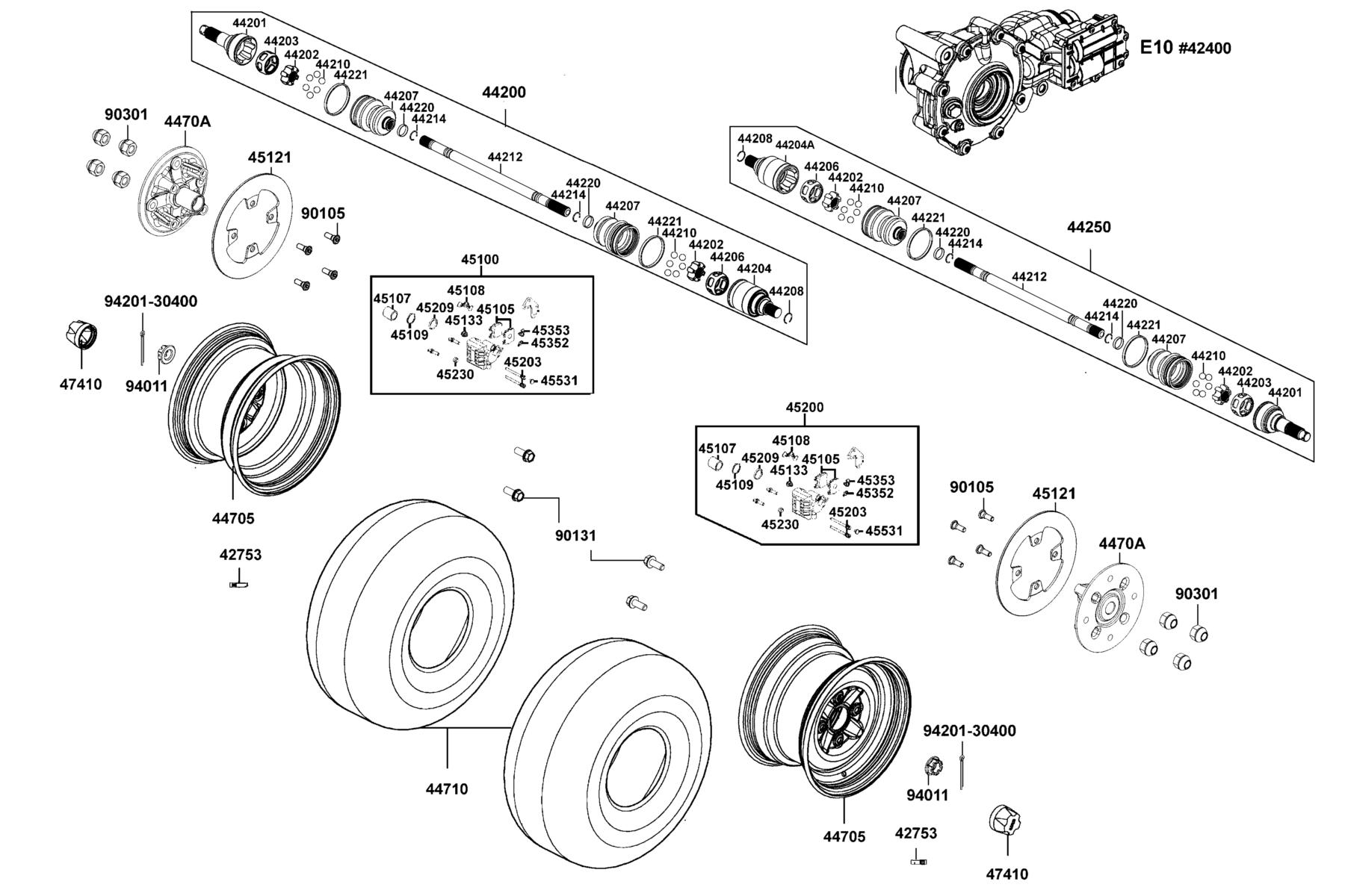 UXV 450i (2017~) Wheel Assy Fr parts diagram