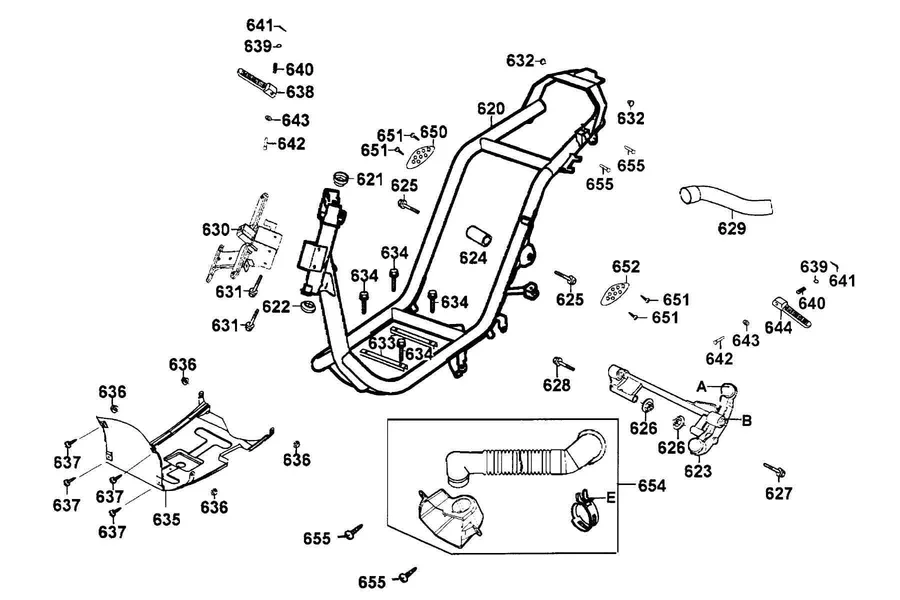 F21 Frame Body parts diagram