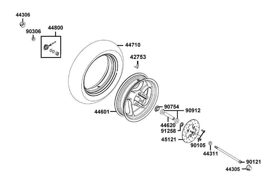 F07 Front Wheel parts diagram