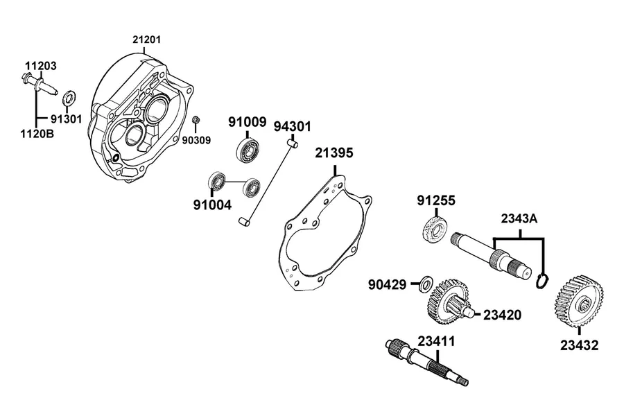E09 Transmission parts diagram