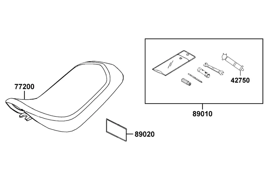 F08 Seat parts diagram