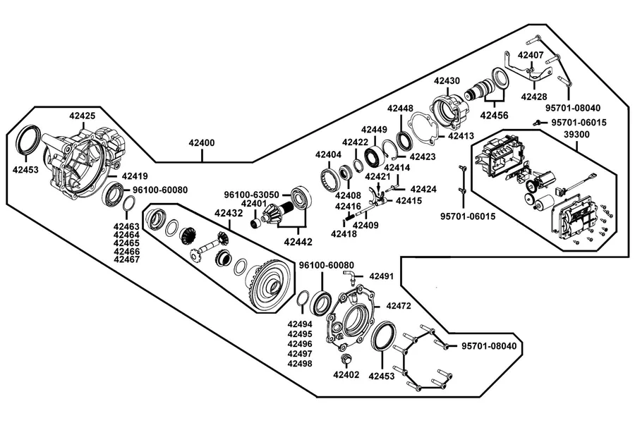F26 Separated Parts Of Fr Final Differential parts diagram