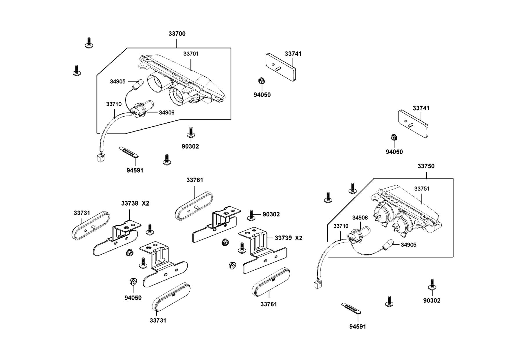 MXU 700i Light Tail parts diagram