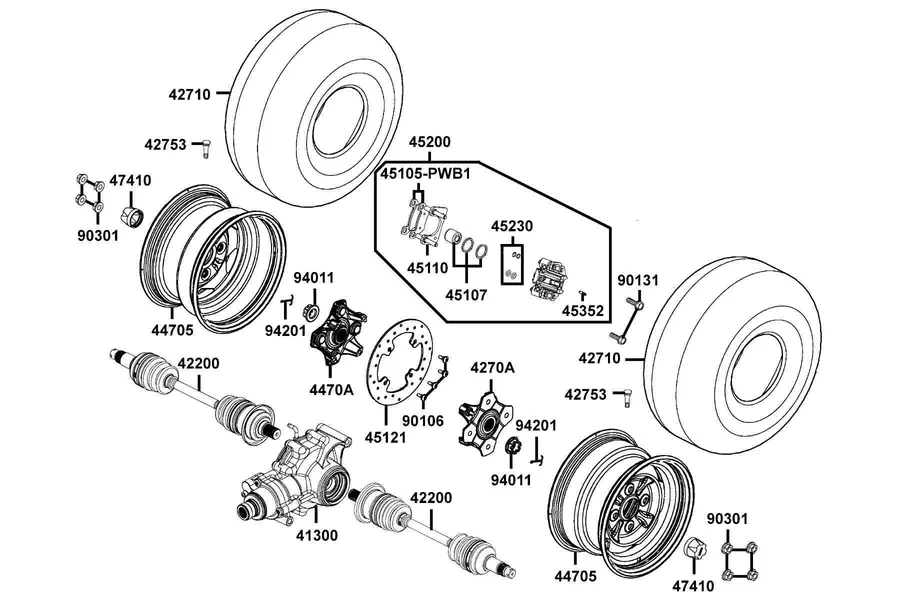 F08 Rear Wheel parts diagram