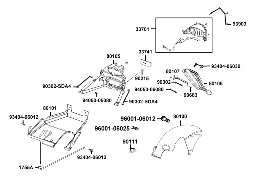 F18 Tail Light parts diagram