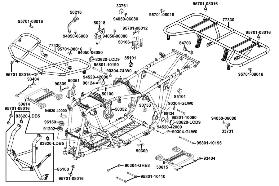 F19 Frame Body parts diagram