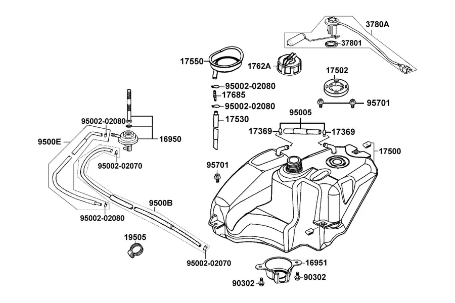 F10 Fuel Tank parts diagram