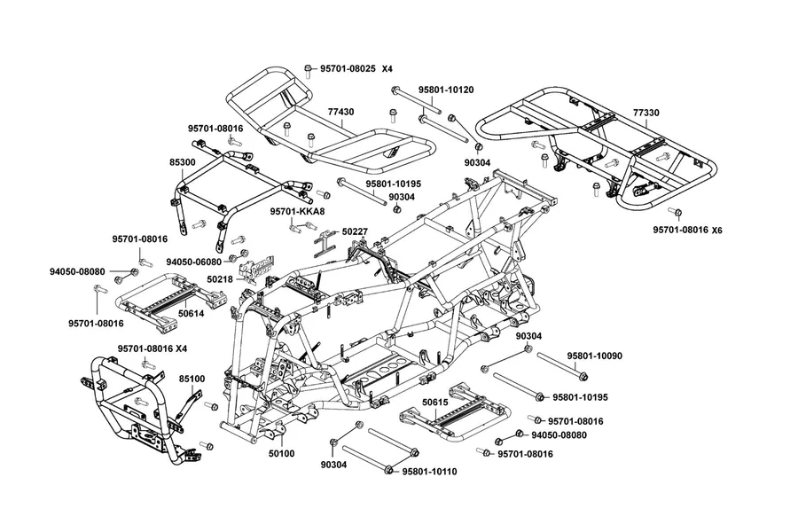 F22 Frame Body parts diagram