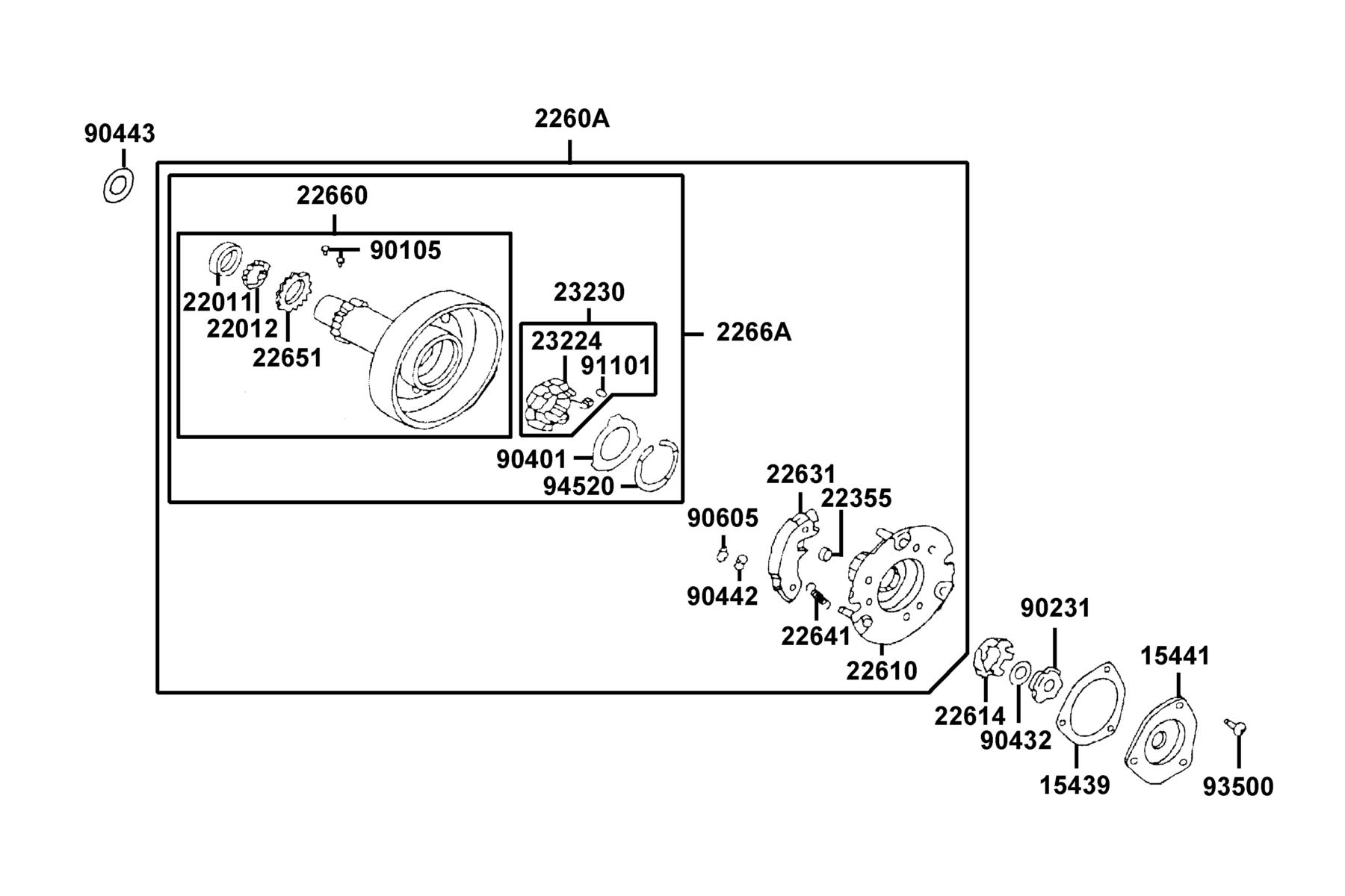 K-PIPE 125(2016~) Driven Pulley parts diagram