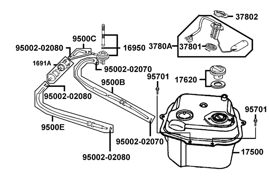 F10 Fuel Tank parts diagram