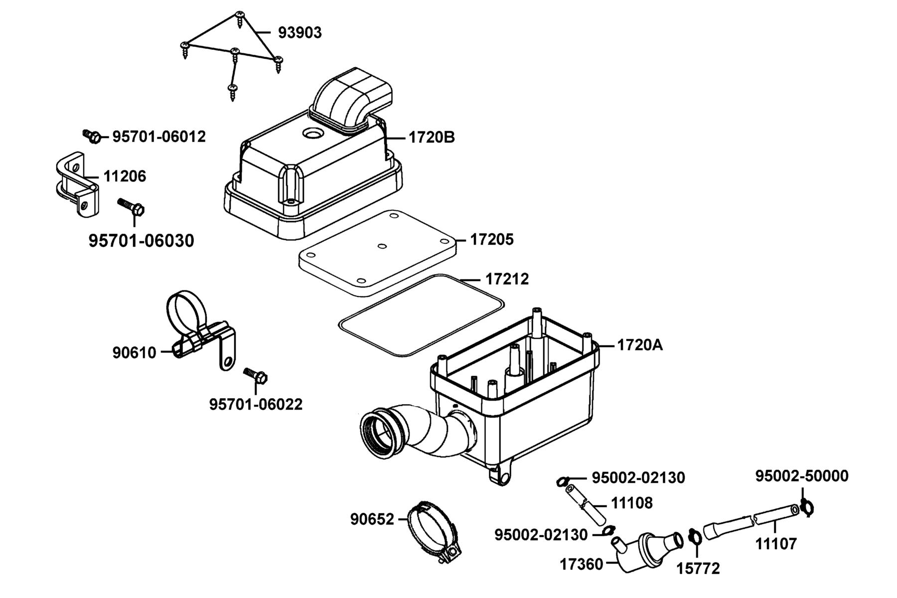 Mongoose 70s(2021) Air Cleaner parts diagram