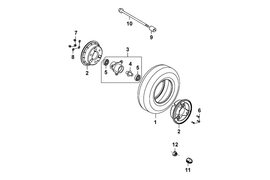 F04 Front Wheel parts diagram