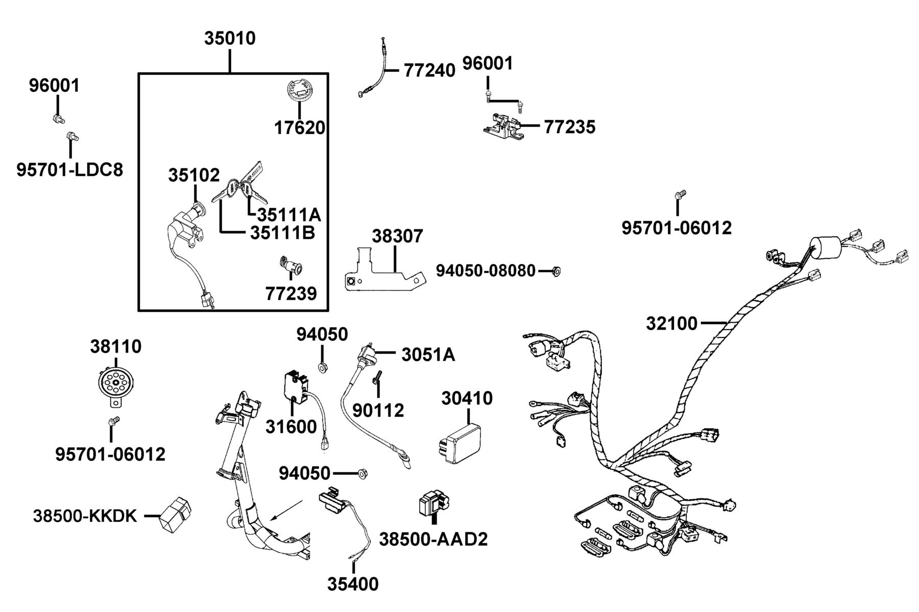 SUPER 8 50X MY2025 Wire Harness parts diagram
