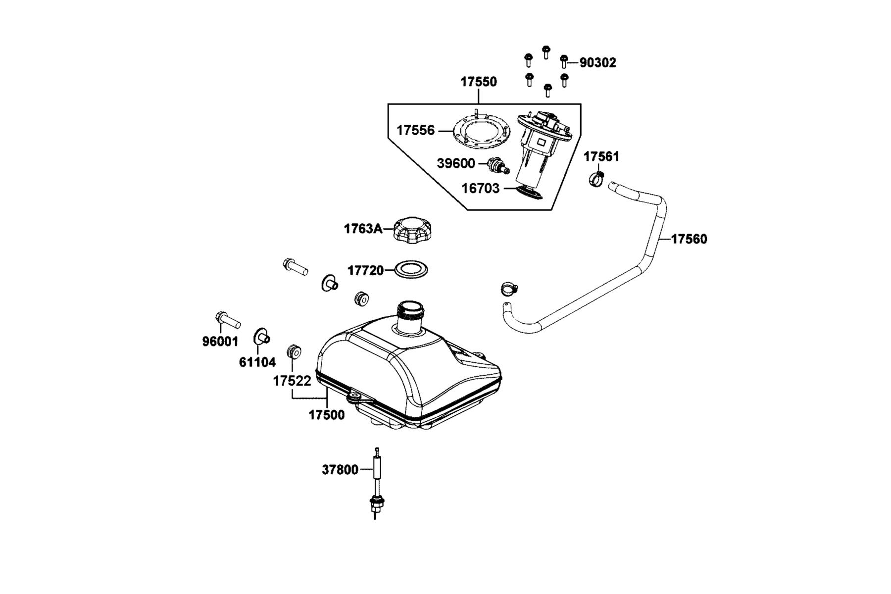 MONGOOSE 110i Fuel Tank parts diagram
