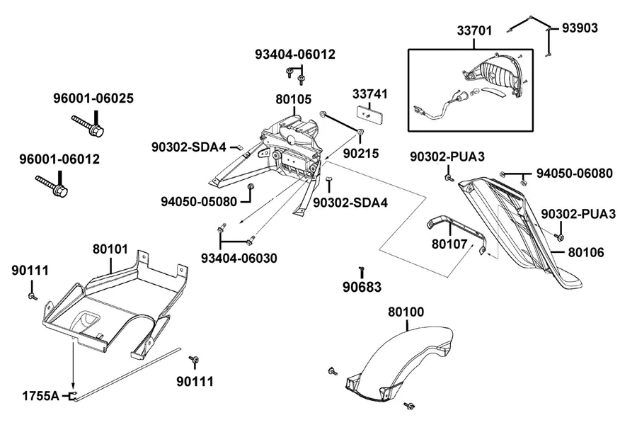 F18 Tail Light parts diagram