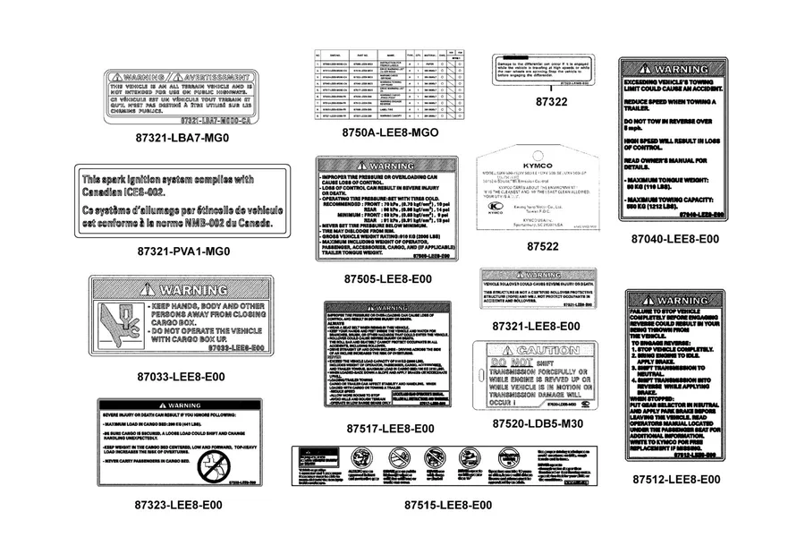 F24 Caution Label parts diagram