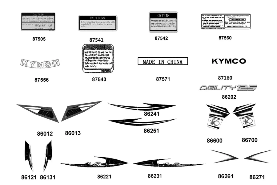 F22 Emblem and Stripe parts diagram