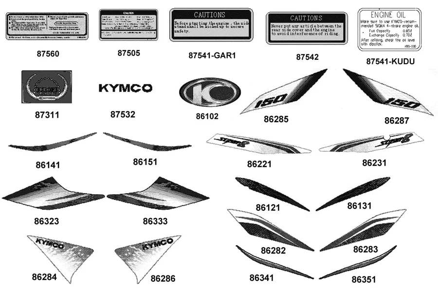 F22 Emblem and Stripe parts diagram