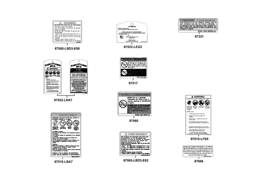 F21 Caution Label parts diagram