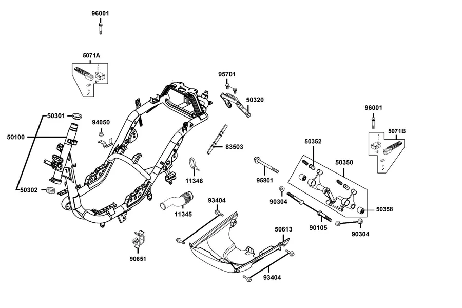 F20 Frame Body parts diagram