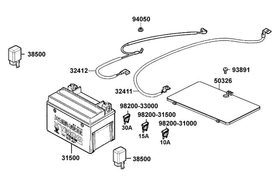 F11 Battery parts diagram