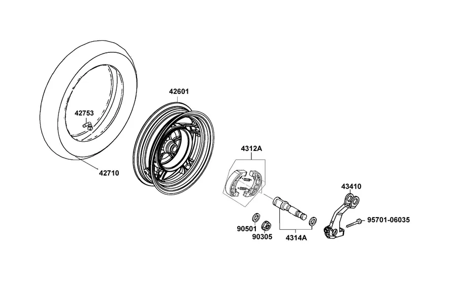 F08 Rear Whell parts diagram