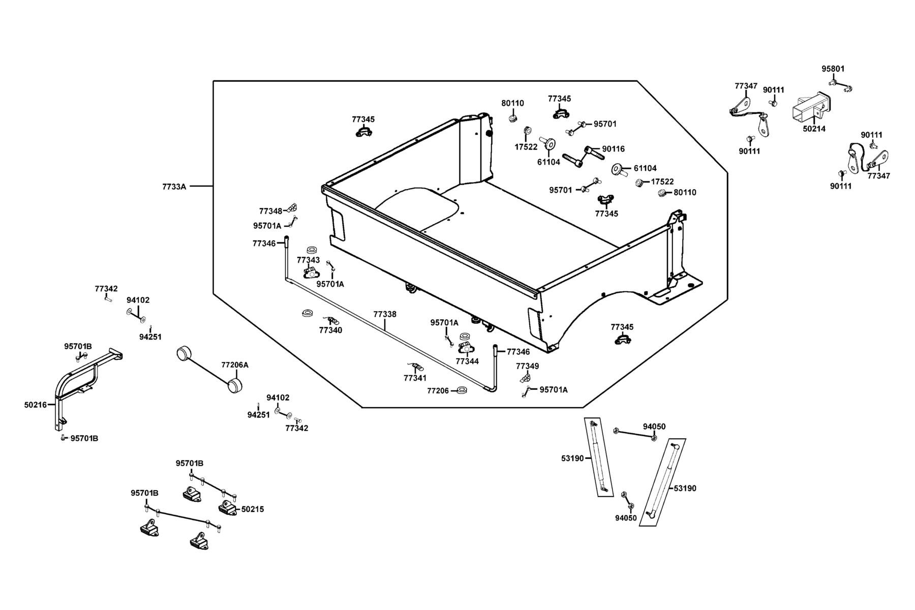 UXV 700i(2018) Carrier Luggage parts diagram