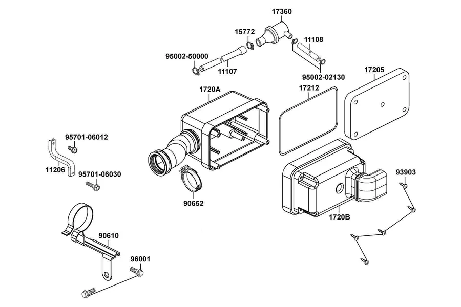 F12 Air Cleaner parts diagram