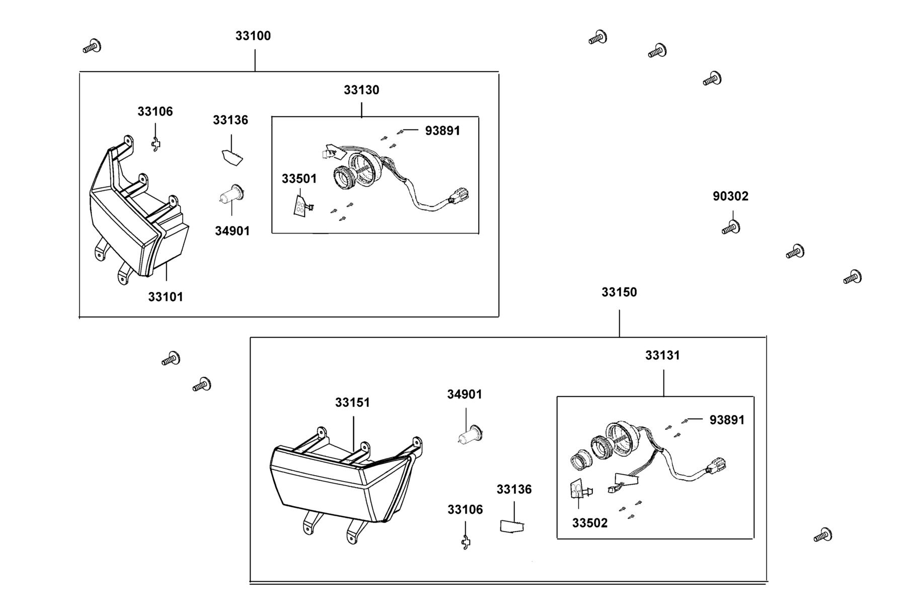 MXU 500i (4X4/IRS) (2016~) Head Light parts diagram