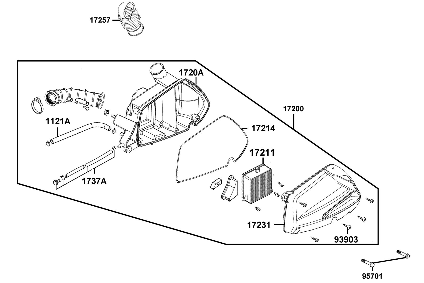 SUPER8 150X OFF-ROAD(2015~) Air Cleaner parts diagram