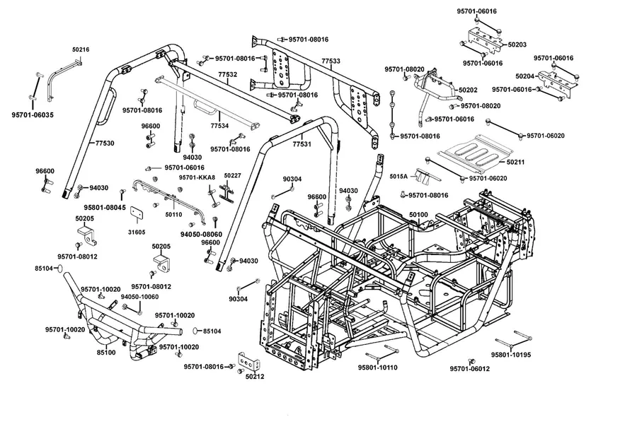 F21 Frame Body parts diagram