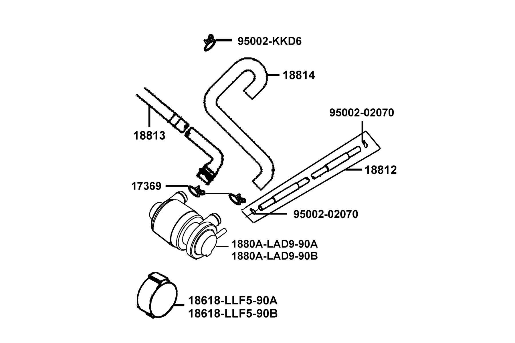 Mongoose 90S(2019) Air Cleaner Two parts diagram