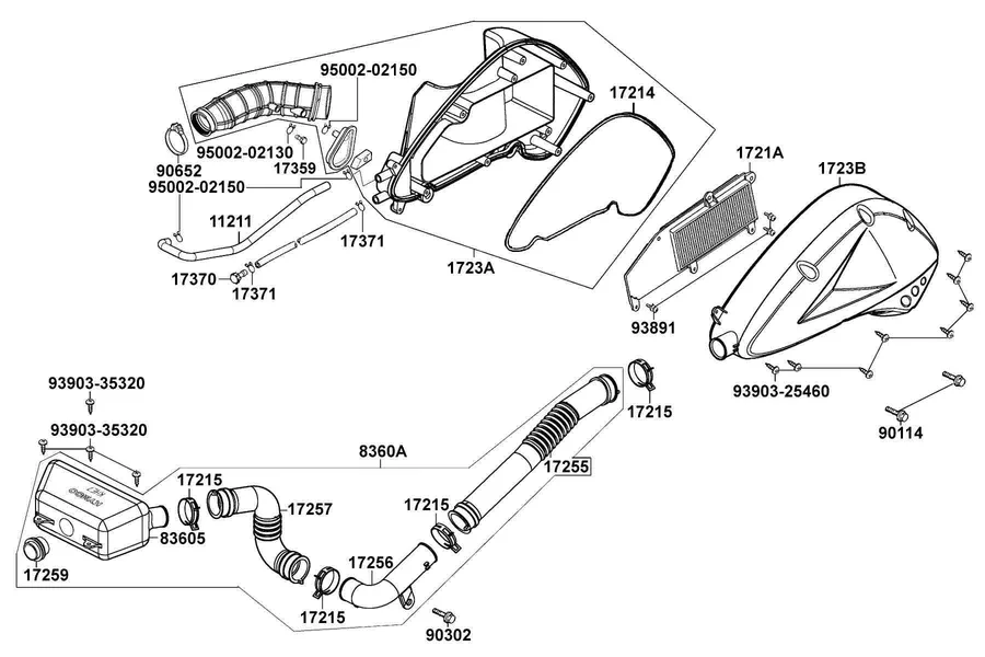 F13 Air Cleaner parts diagram