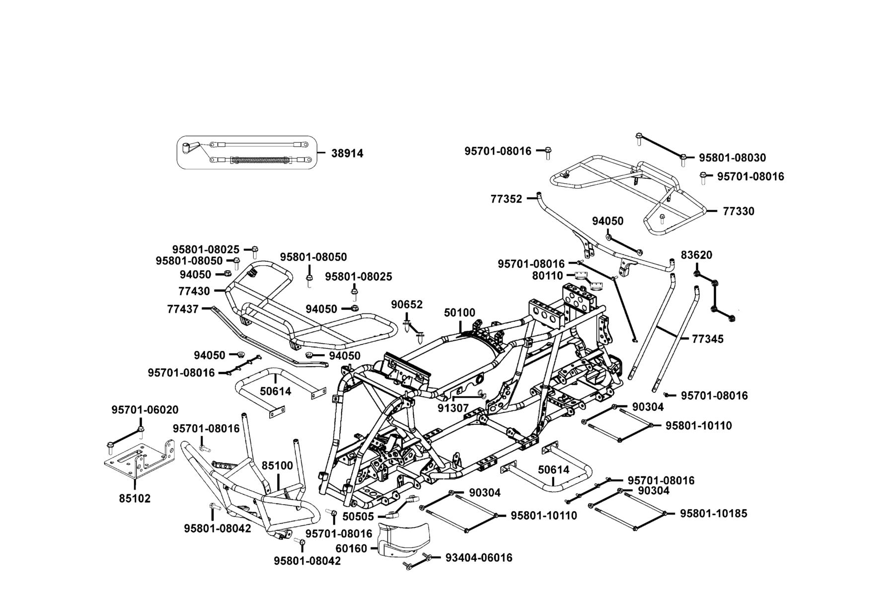 MXU 450i LE(2019) Frame Body parts diagram