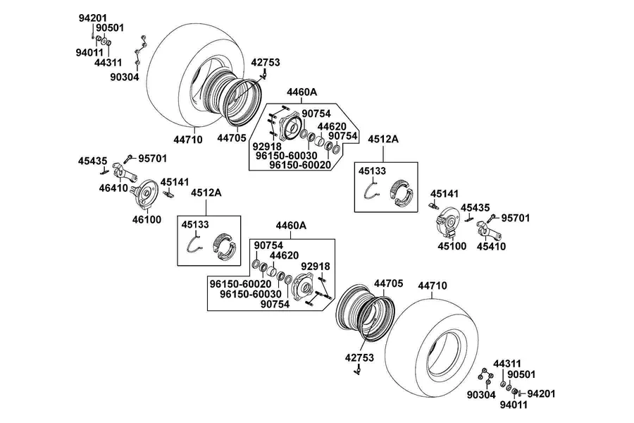 F05 Front Wheel parts diagram
