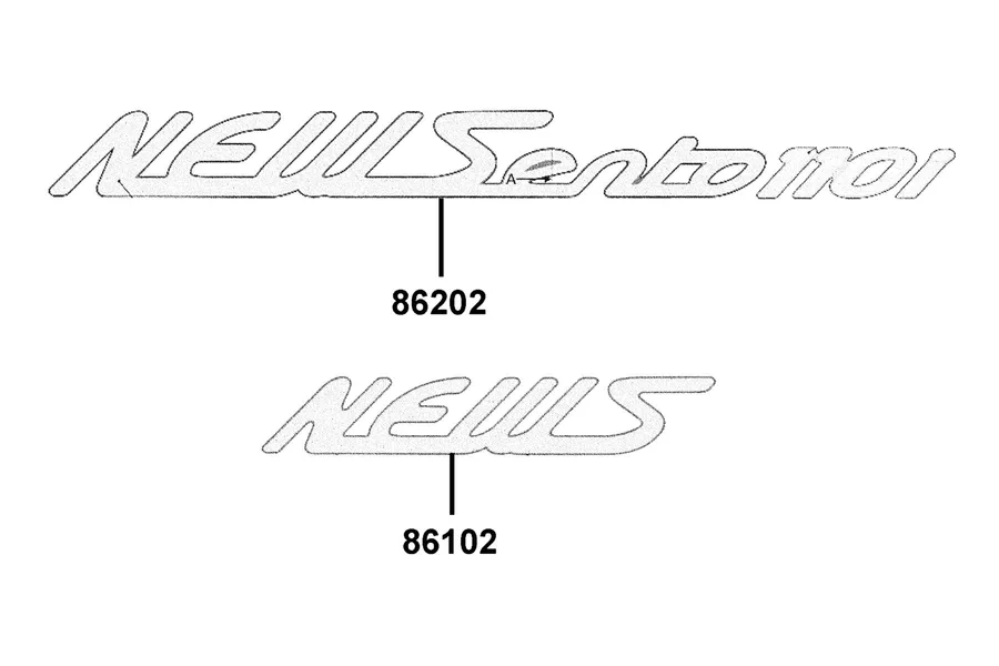 F25 Emblem and Stripe parts diagram