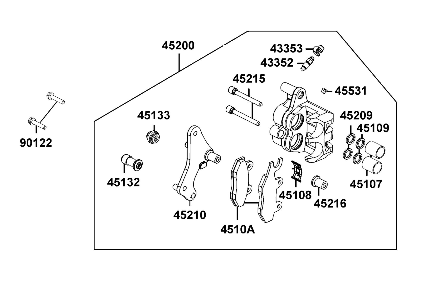SPADE 150 FI(2020) Front Brake Panel parts diagram