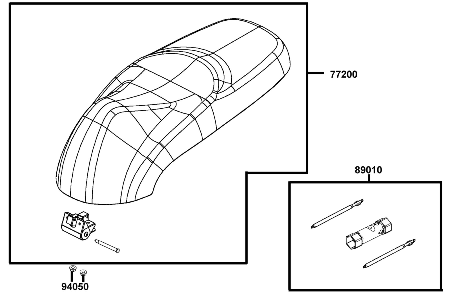 KYMCO LIKE 200 LX (2012+) Seat parts diagram
