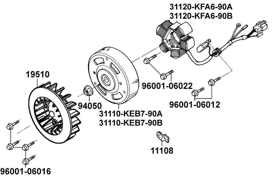E03 Generator parts diagram