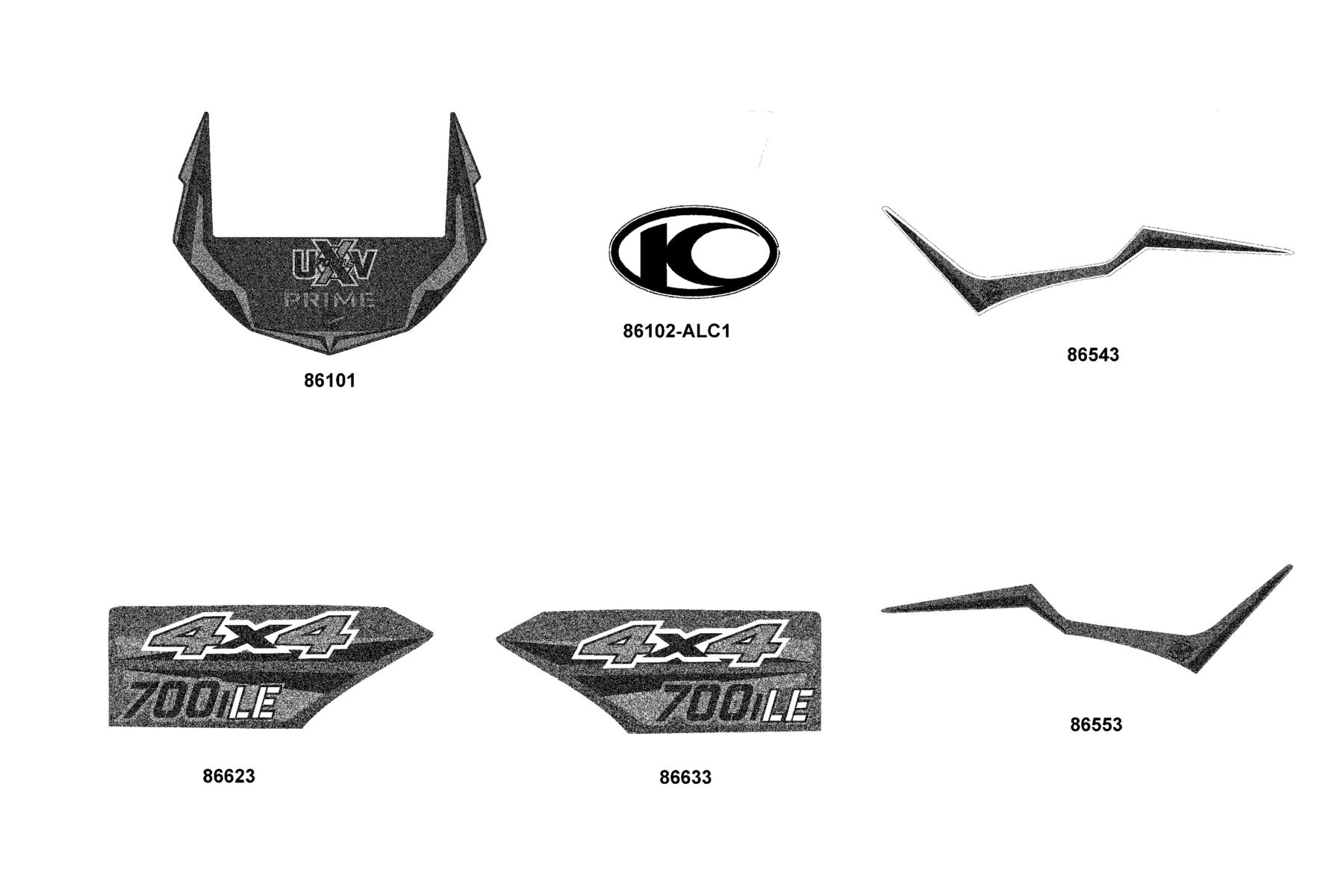 UXV 700i LE PRIME(2018) Emblem ● Stripe parts diagram