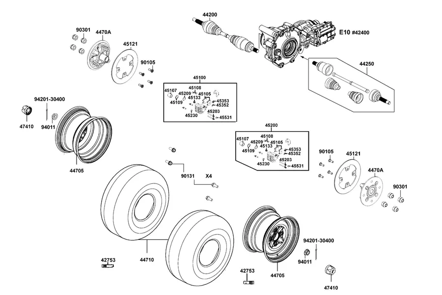 F07 Wheel Assy Fr parts diagram