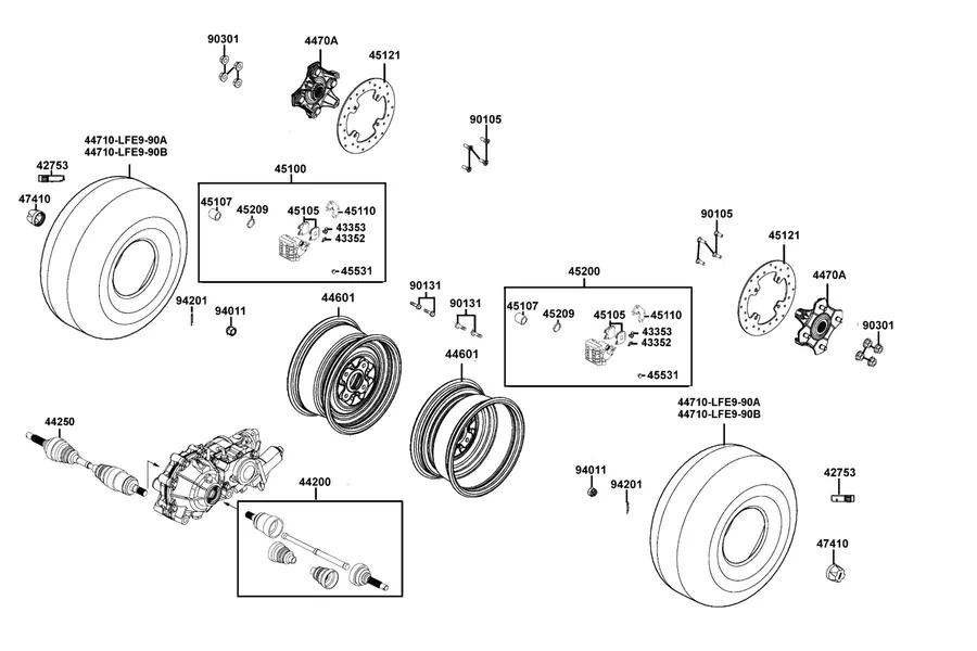 F07 Front Wheel parts diagram