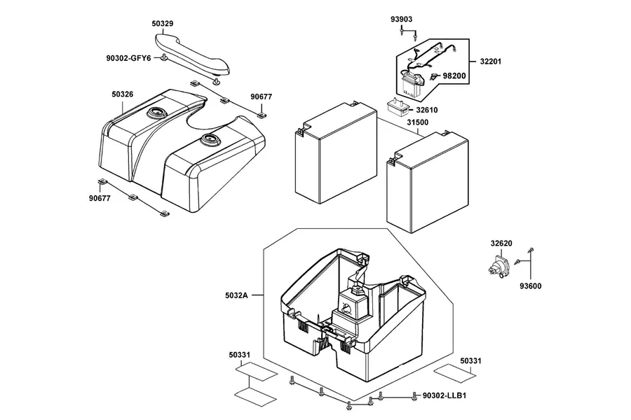 F07 Battery parts diagram